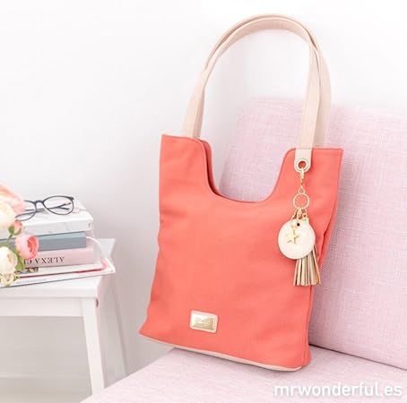Mr. Wonderful Bolso Mamá, Eres Lo Más, Tela, Rojo, 34x30x11 cm: Amazon.es: Hogar