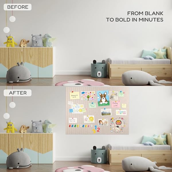 FELTIVA FELT BULLETIN BOARD TILES – 12X12 INCH CORK WALL PANELS, PACK OF 12, COVERS 36X48 INCHES, 50 ADHESIVE TABS AND BUBBLE LEVEL, POLYESTER MATERIAL – DESERT IVORY