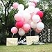 24 Inch Latex Round Balloons 10 Pack Macaron Pink Thick Big Balloons for Photo Shoot Wedding Baby Shower Birthday Party Decorations by IN-JOOYAA