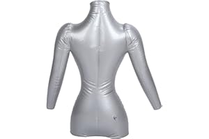 KIMISS Inflatable Mannequin for Clothing Display, PVC Upper Body Rack, Female Coat Model, Lightweight & Portable, Adjustable 