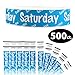 Goldistock Event Wristbands Saturday 500 Count (Neon Blue) Days of The Week | ¾” Arm Bands | Paper-Like Party Armbands
