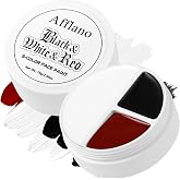 Black Red White Face &amp; Body Paint Makeup, Professional SFX Cream Face Paint | Waterproof Halloween Joker Vampire Skull Goth Costume Bodypaint for Adults Kids | Vegan Long-Lasting Party Theater Stage