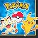 Pokemon Party Supplies Pack for 16 Guests: Straws, Dinner Plates, Luncheon Napkins, Cups, and Table Cover