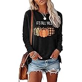 BAOKUAN Womens Pumpkin Graphic Sweatshirts Crewneck Casual Fall Long Sleeve Tops