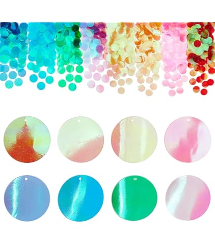 PATIKIL 30 Grammes de Paillettes et de Sequins, 2 Pièces de Paillettes Mélangées pour la Couture, les Loisirs Créatifs, Couleurs Mélangées, Dauphin