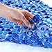 SlipX Solutions Deep Massage Bath Tub & Shower Mat 30x17 | Non-Slip, 140 Suction Cups | Feels Great on Tired Feet, Looks Like River Rock | Machine Washable, Blue Pebbles