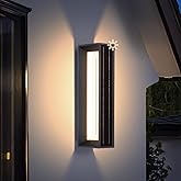 MVBT 20.5" Solar Wall Lights Outdoor Waterproof, 1 Pack Solar Wall Sconces Lights Outdoor, 3000K LED Modern Porch Light, Front Door Light Fixture Dusk to Dawn, Large Exterior Garage Light for House