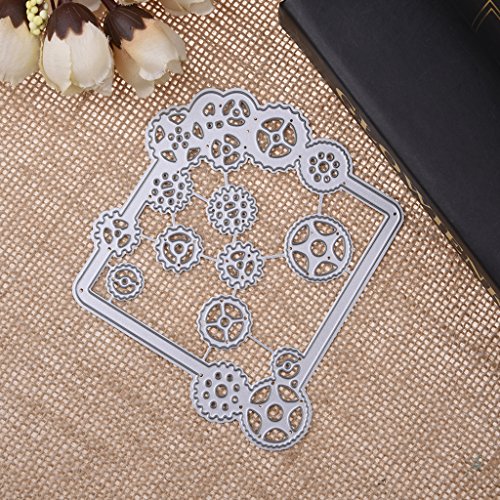 Yeahii Gear Cutting Dies Stencil for DIY Scrapbooking Embossing Album Paper Card Crafts