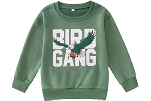 KEKEMI Toddler Boy Girls Football Sweatshirt Sundays are for the Birds Pullover Shirt Game Day Outfit Football Ballgame Tops
