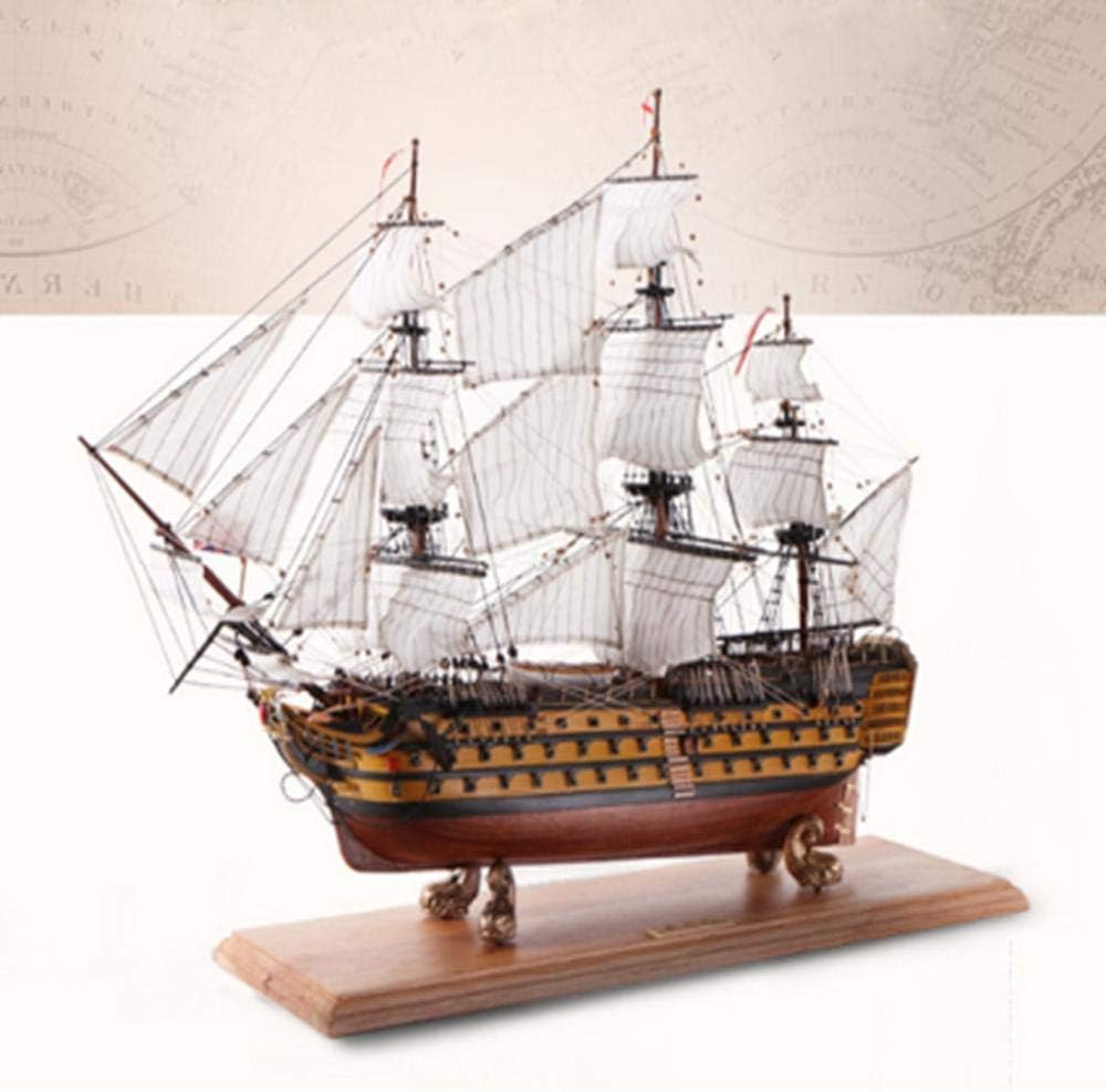 LYXin Funny DIY Handmade Assembly Ship 21" Wooden Sailing Boat Model Kit Ship Handmade Assembly Decoration Gift For Children Boy