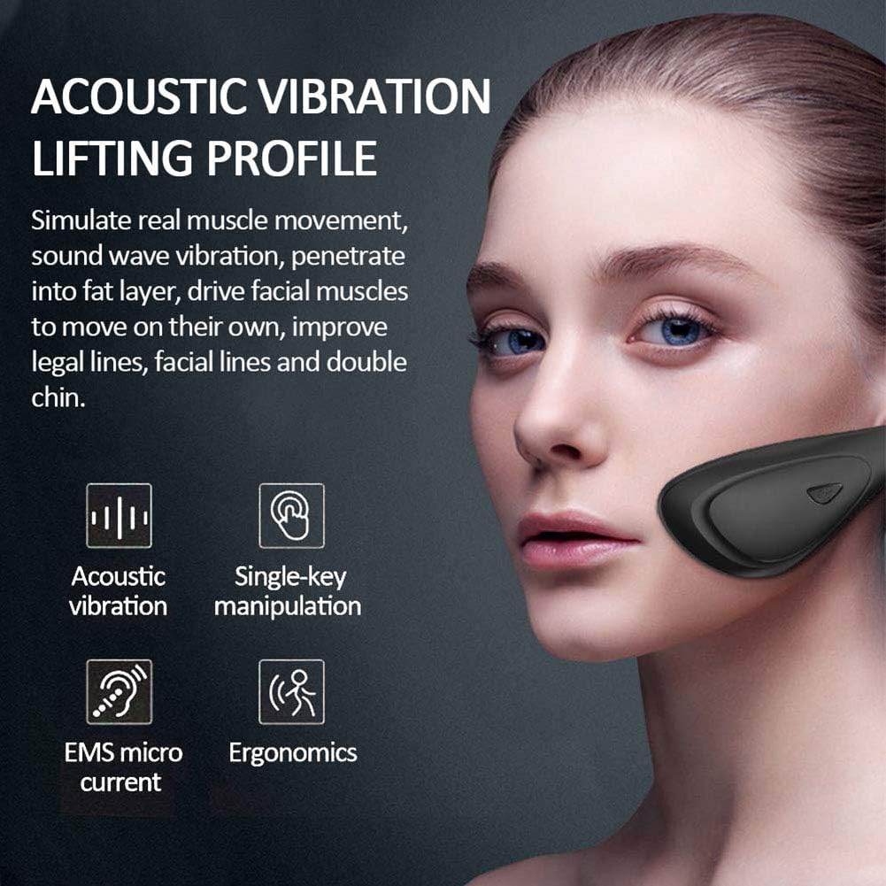 EMS Intelligent V-Shaped Face-Lifting Facial Beauty Instrument USB Rechargeable for Physical Facial Firming Anti-Aging Anti-Wrinkle Improve Loose Skin: Home & Kitchen