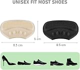 VivoFoot 4 Pcs Anti-Slip Heel Grips 6mm Thick Cushions for Loose Shoes Black view 3