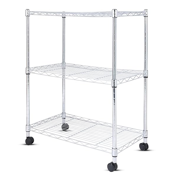 WHITMOR 3 TIER STORAGE SHELVES, HEAVY DUTY WITH...