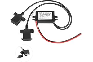 YIPIN HEXHA DC Converter 12V 24V to 5V 3A 15W Dual USB Female DC DC Buck Converter Adapter Step Down Module