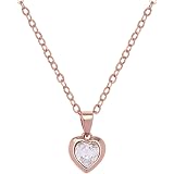 Heart Pendant Necklace (Rose Gold-Tone 