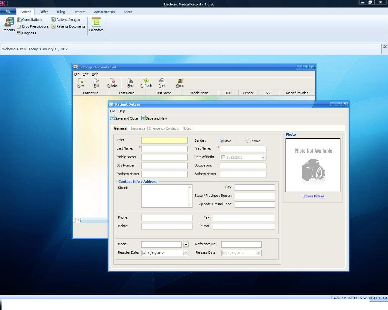 EMR Electronic Medical Record (EMR) Software and Practice Management Software Suite, E-PracticeSoft Professional, Patient Scheduling, Medical Billing All in One, Multiuser, Win PCs Only