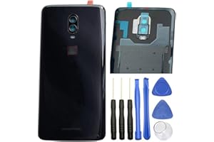 Ubrokeifixit for OnePlus 6T Housing Rear Back Glass Door Cover Replacement for OnePlus 6T A6010 A6013 LTE 6.41" (Mirror Black)