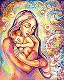 5D Full Drill Diamond Painting Kit, DIY Diamond Rhinestone Painting Kits for Adults and Children Embroidery Arts Craft Home Decor 12 x 16 inch (Mother&Baby)