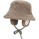 WHITE SANDS MOJA Unisex Fleece Earmuff Bucket Hat Faux Fur SKADI