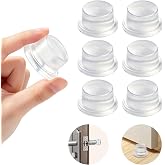 6 Pack Clear Silicone Door Stoppers for Wall, 1" Thick x 1.54" Door Knob Wall Protector, Self Adhesive No Drilling, Shock Absorbing Door Bumper，Wall Protection &amp; Noise Reduction
