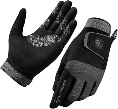 TaylorMade Men Rain Control Golf Glove Black Medium/Large
