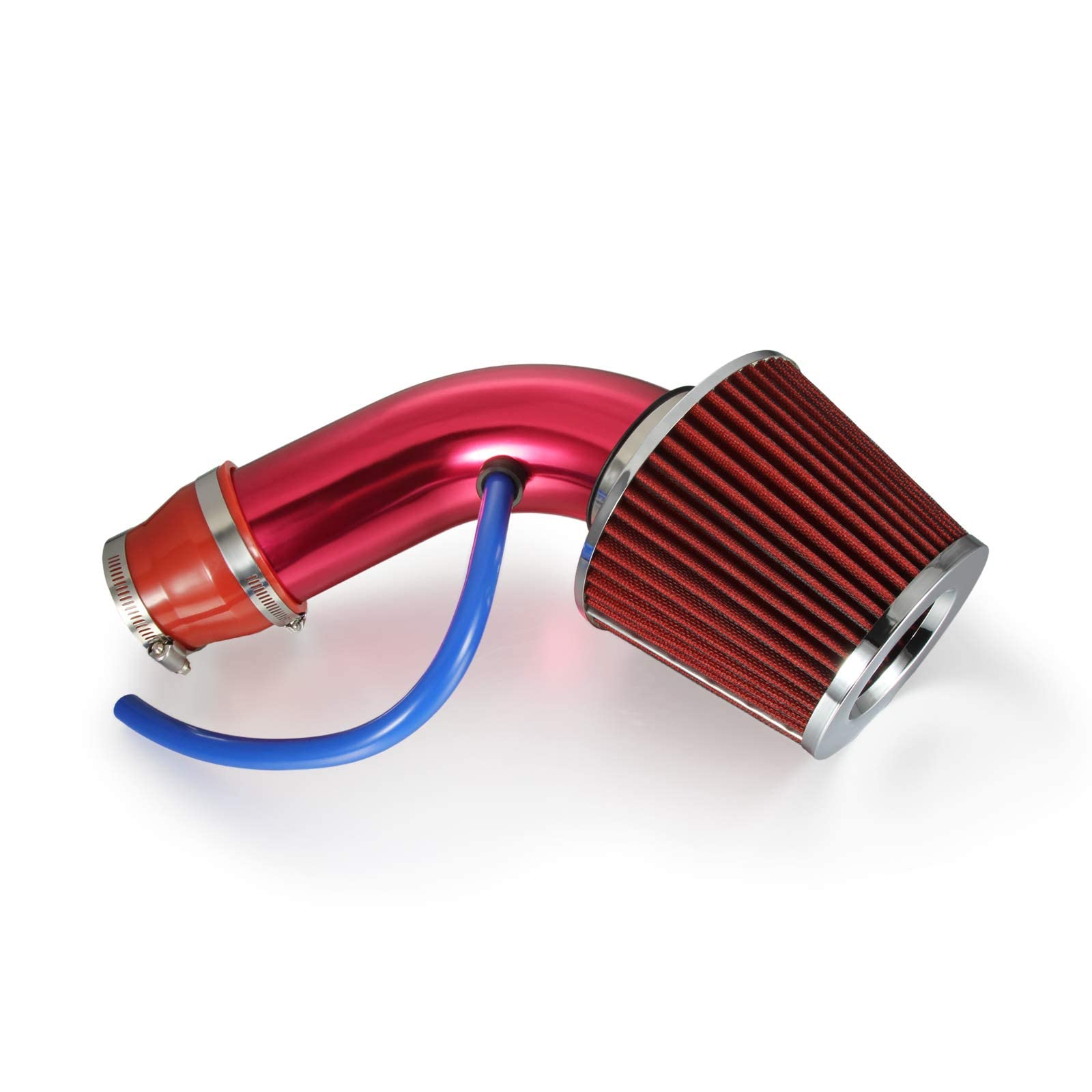 Madlife Garage Universal Car Cold Air Intake Filter Induction Kit Pipe Hose System Carbon(Red)
