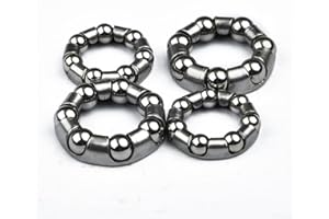 Bicycle Wheel Hub Bearing Set 3/16 Inch and 1/4 Inch Steel Ball Bearings for Front and Rear Hubs Silver 4-Pack