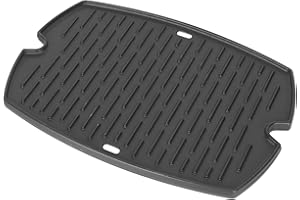 BBQ777 Cast Iron Griddle for Weber Q1000 Q1200 Q1400 Q100 Q120 Q140 Grill Accessories, for Weber Baby Q Accessories 7582 65810 7644 Griddle Plate Grill Parts 50060001 50060301 386001 386002, 1PC