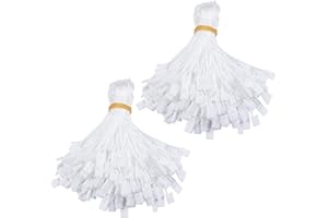 DASSNANE 7 Inch 2000 Pcs Nylon Hang Tag String with Plastic Lockers,Easy and Fast to Attach for Clothes Tags,Price Tags,Shoes Snap Lock,Luggage Label