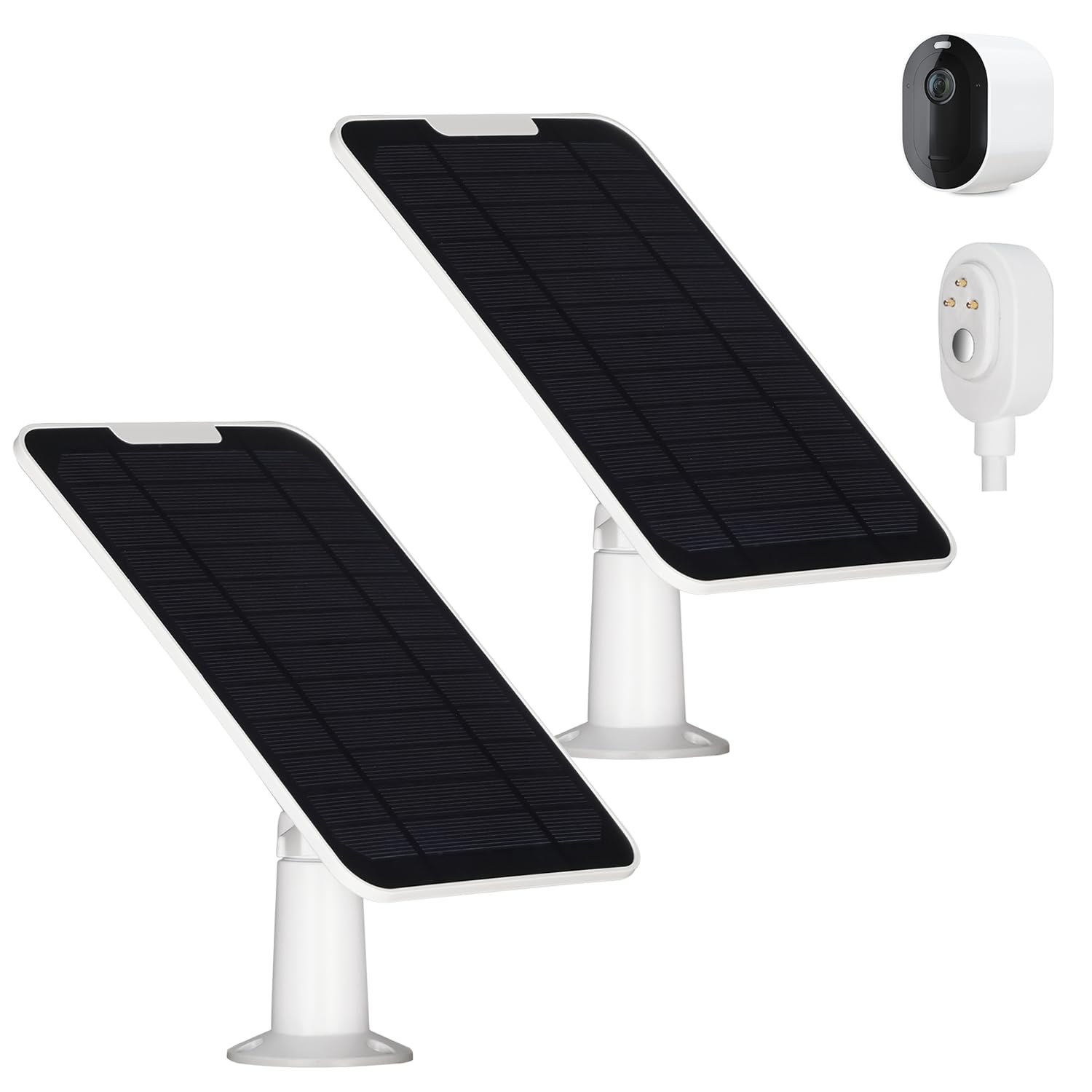 Photo 1 of Solar Panel Charger Compatible with Arlo Pro 3/Pro 4/Pro 5S/Ultra/Ultra 2/Go 2 Continuous Power Supply IP65 Weatherproof with 9.8ft Charging Cable and Adjustable Wall Mount