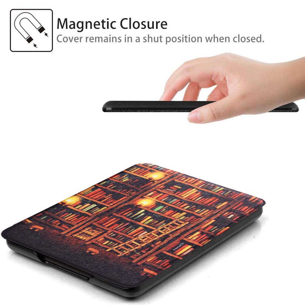 SCSVPN Case for 6'' Kindle Paperwhite 10th Generation - 2018 Release[Model No.: PQ94WIF] with Hand Strap & Auto Sleep/Wake, Slim PU Leather Protective Covers ONLY Fit Kindle Paperwhite 2018 E-Reader