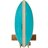 XCMAN Surf Balance Board Trainer with Roller Wooden Exercise Balancing Stability Trainer - Non Slip Surface for Adults Kids|Balance Board for Surfing,Snowboarding,Skateboarding,Hockey,Yoga Training