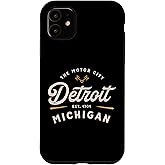 iPhone 11 Rustic Motor City Classic Detroit Michigan 1701 USA Gift Case