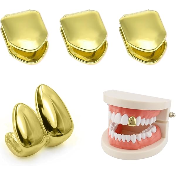 Qiwenr Hip Hop Grill set, Vergulde Gouden Grillz, Gouden Zilveren Tanden, met 2 Siliconen Vormen, voor Muziekfestivals, Modeshows, Halloween, Rapper Kostuum, Cosplay, Decoratie Qiwenr Hip Hop Grill set, Vergulde Gouden Grillz, Gouden Zilveren Tanden, met 2 Siliconen Vormen, voor Muziekfestivals, Modeshows, Halloween, Rapper Kostuum, Cosplay, Decoratie
