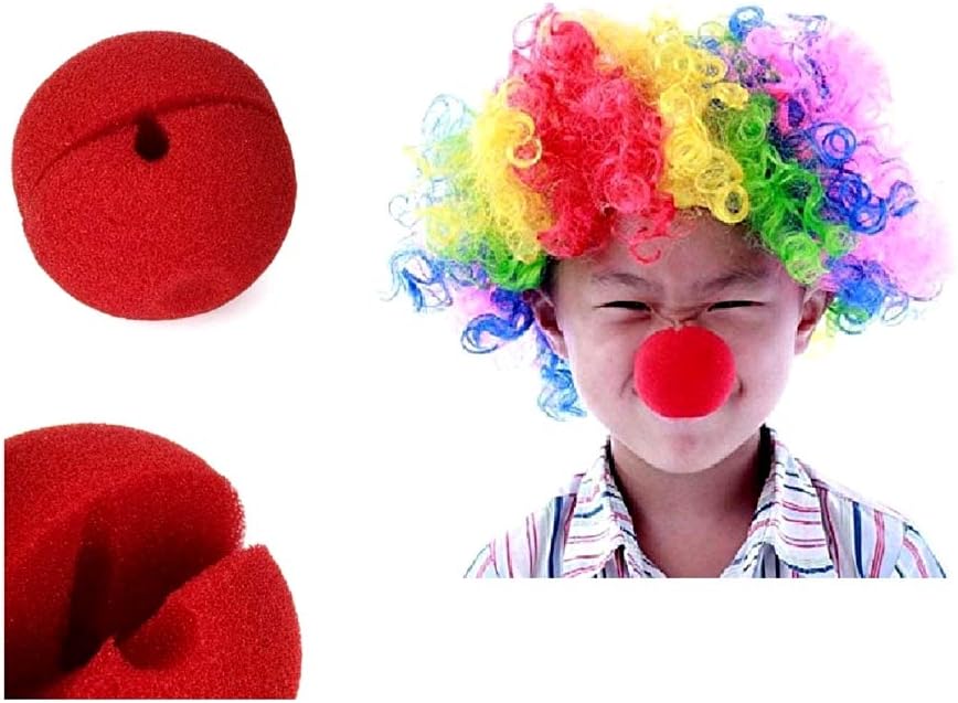 Lovelegis 10 pieces, Clown Nose, Clown, Red, Foam, Sponge, Carnival, Halloween, Disguise, Cosplay