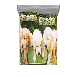 Lunarable Dog Lover Fitted Sheet & Pillow Sham