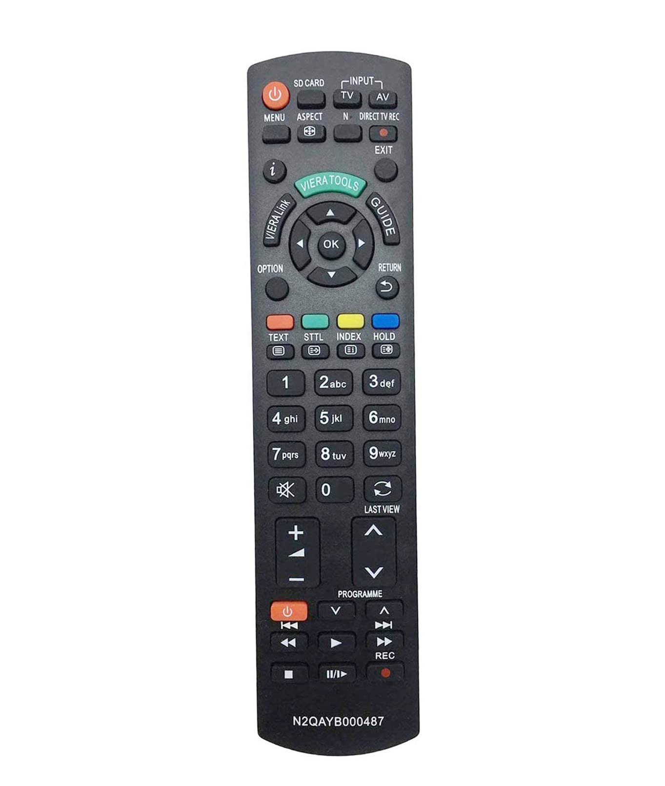 AULCMEET N2QAYB000487 Replace Remote Compatible with Panasonic N2QAYB000490 N2QAYB000354 N2QAYB000239 TX-L42E3B TX-L42E3E TX-L42S20E TX-L32U3B TX-L32U3E TX-L32UX3E TX-L32X20B TX-L32C20LA