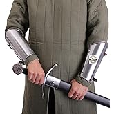 Fully Functional Steel Vambraces Medieval Costume Renaissance Metal Bracers Pair of Arm Guard Sca Armor, Larp Armor Wrist Armour For Reenactment Cosplay Battle Ready Armor Costume For Halloween