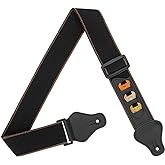 BestSounds Guitar Strap, 100% Soft Cotton Guitar Straps With 3 Pick Holders For Bass, Electric &amp; Acoustic Guitar
