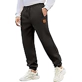 JEMLDL Mens Fleece Sweatpants Loose Fit Tapered Joggers with Drawstring Waist and Pockets Warm Casual Workout Pants