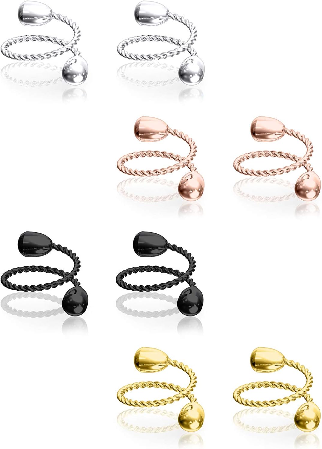 Ftovosyo Fake Nipple Rings Adjustable NonPiercing