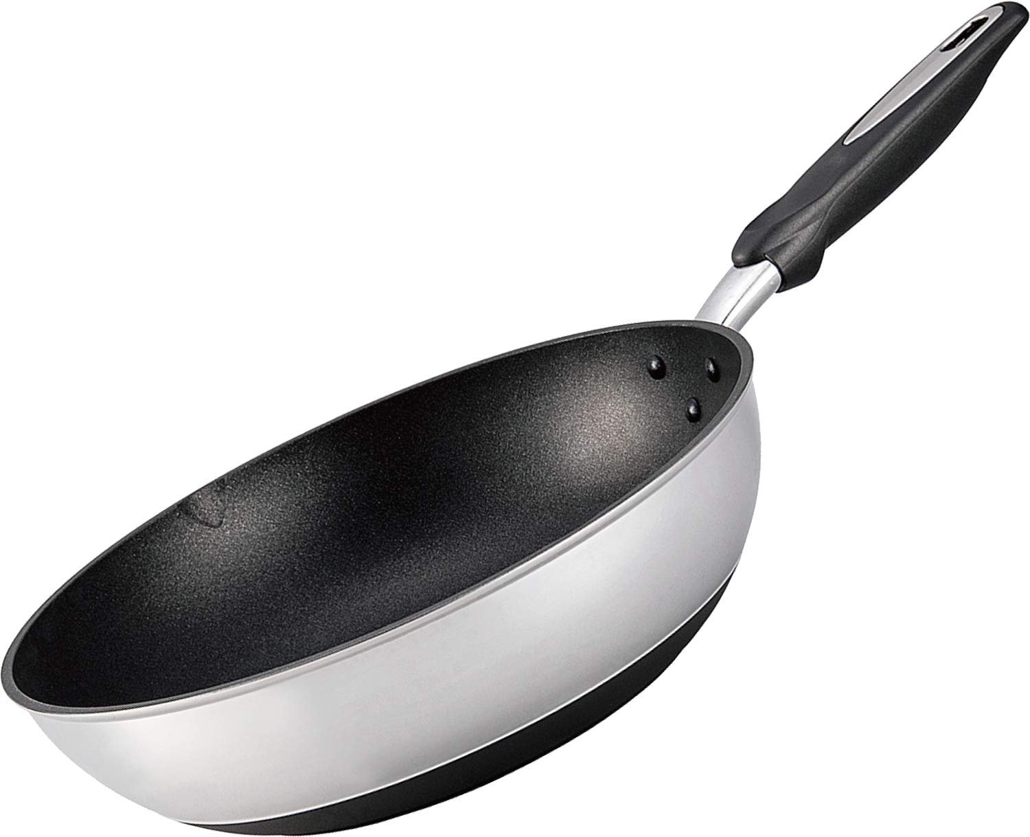 北陸アルミ いため鍋 30cm アルミ IH対応 日本製 全面均一加熱 時短フライパン 丈夫 frying pan made in japan アルミ鋳物製 キャスト 熱変形に強い 木柄 木ハンドル 金属ヘラ使用 累計販売数100万枚 テフロン加工 ハイグレードコーティング 耐久性 焦げ付きにくい ジャパンクオリティ PFOAフリー IHハイキャスト プレミアム A-2666商品画像