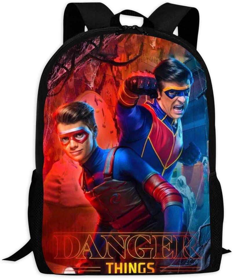 Children's School Bags He-nRY Da-nG-eR Printing Backpacks Kids Daypack for Boys Girls