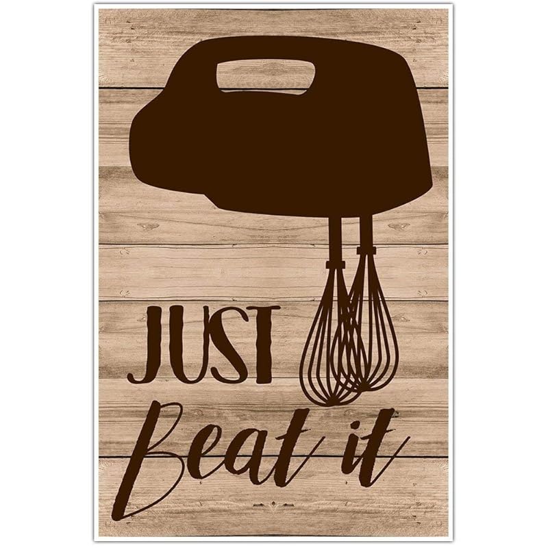 Amazon.com: Just Beat It Kitchen Wall Art Poster: Handmade