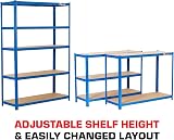 Rhino Racking 5 Tier Heavy-Duty Industrial Shelves Blue 180x120x45cm view 6