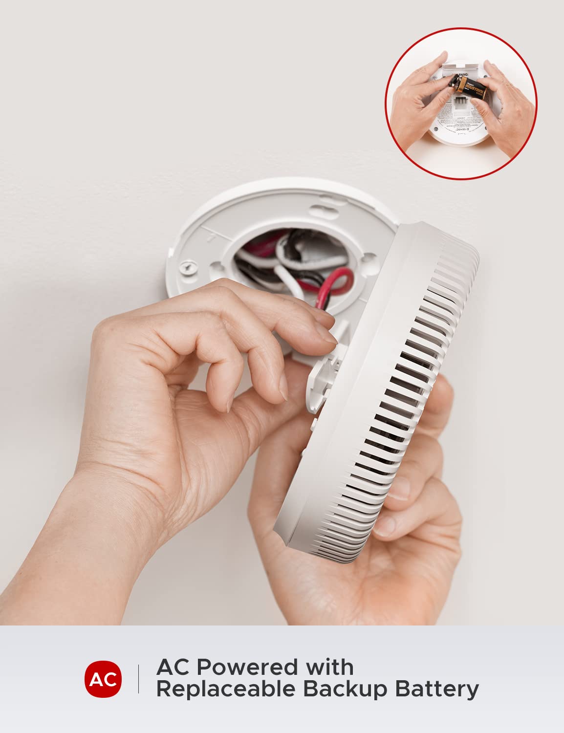 X-Sense Hardwired Combination Smoke and Carbon Monoxide Detector, Hardwired Interconnected Smoke and CO Detector Alarm with Replaceable Battery Backup, XP04, 3-Pack