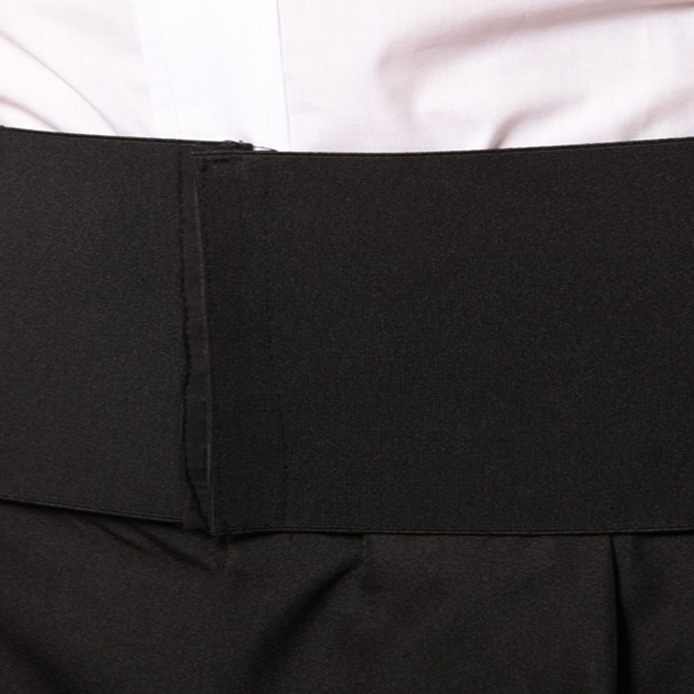 Waiter Band High Elastic Waist Black Service Bar Restaurant Hotel Hook and Loop Closure, Black, XXL