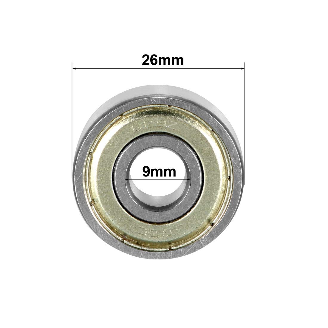 Unique Bargains Roulement à Billes à Gorge Profon 6200-2RS Double Scellé 10mmx30mmx9mm Acier au Carbone 2Pcs