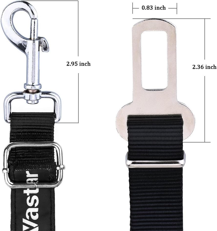 Vastar 2 Packs Adjustable Pet Dog Cat Car Seat Belt Safety Leads Vehicle Seatbelt Harness, Made from Nylon Fabric : Pet Supplies