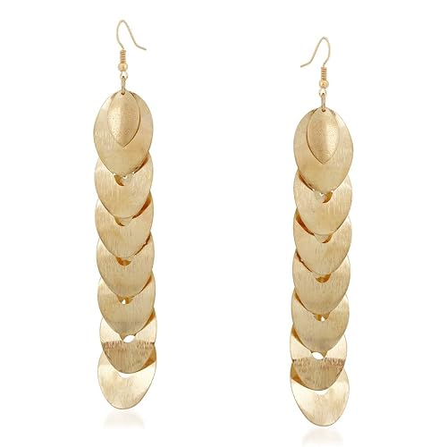 VK Jewels Drop Earrings for Women (Golden) (vkerz1584g)